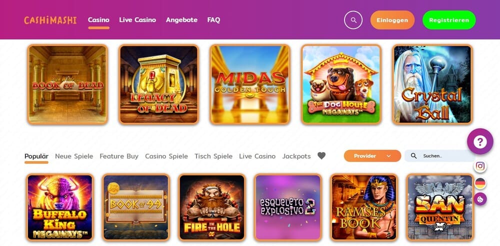 Cashimashi Slots - Sunmaker Alternativen