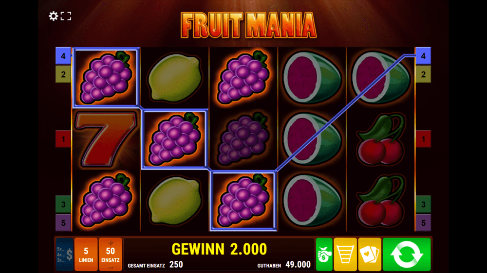 Fruit Mania Gestapelte Symbole
