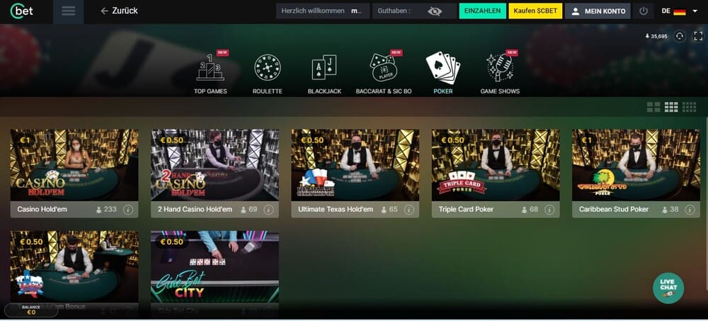 Live Casino Poker