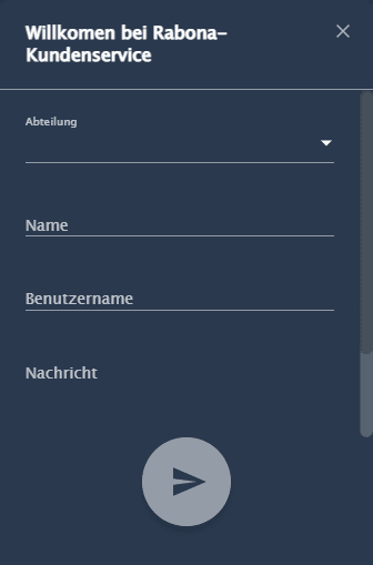Live-Chat von Rabona