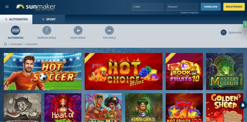 Sunmaker Homepage Slots - Sunmaker Alternativen