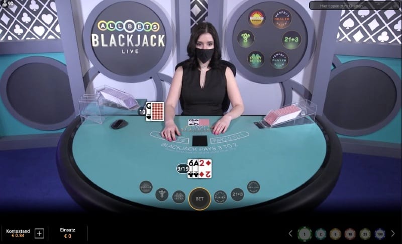 Blackjack bei Slotwolf