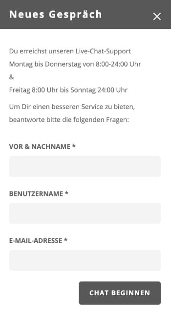 Live Chat bei Cashimashi