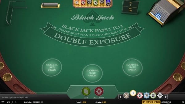 Double Exposure Blackjack bei Boa Boa