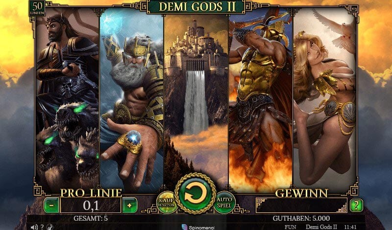 Demi Gods 2 bei Wunderino